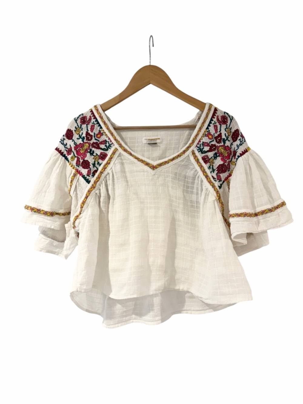 Pilcro & The Letterpress Tawny Embroidered Blouse 🌸 | Anthropologie | Size Small